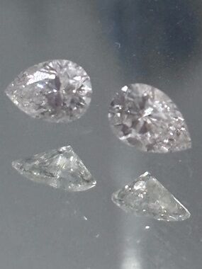Natural earth mined loose pear shaped diamonds